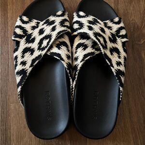 Rothy's Black and White Women's Sandals